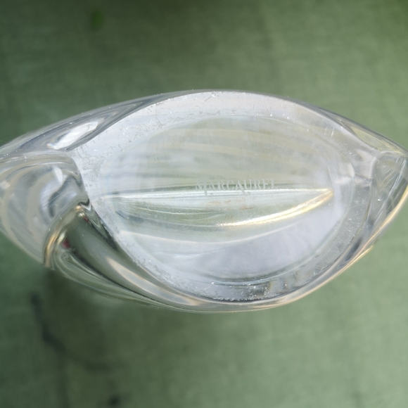 11" Marc Aurel Frosted Zebra Striped Clear Glass “Eclipse” Heavy Vase, Germany - Picture 7 of 9